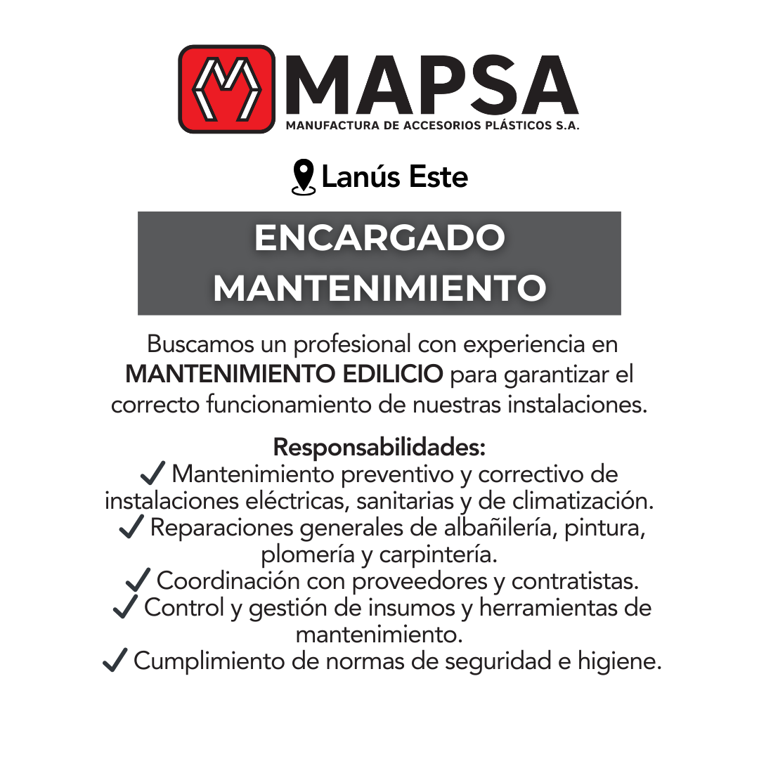 Encargado de Mantenimiento